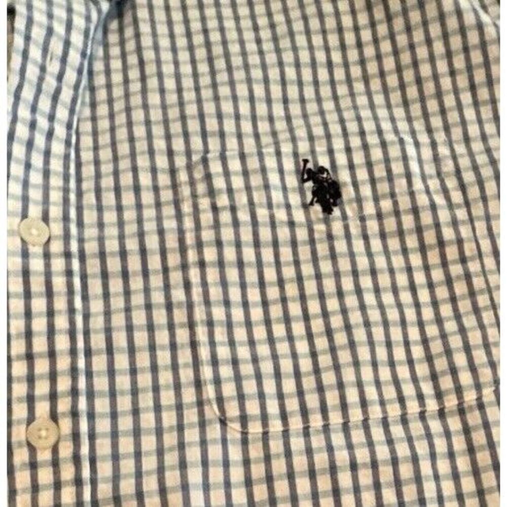 US POLO ASSN Blue Plaid Button Down Shirt - Men's Size 3X‎ - Picture 3 of 7